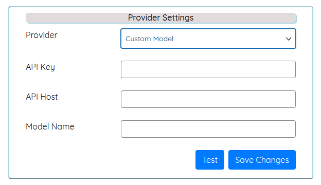 AI Provider Settings-Custom