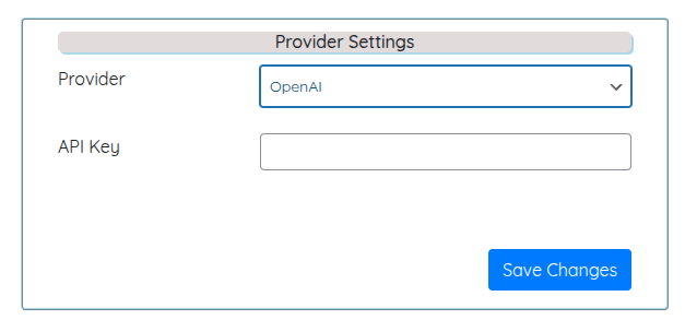 AI Provider Settings-OpenAI