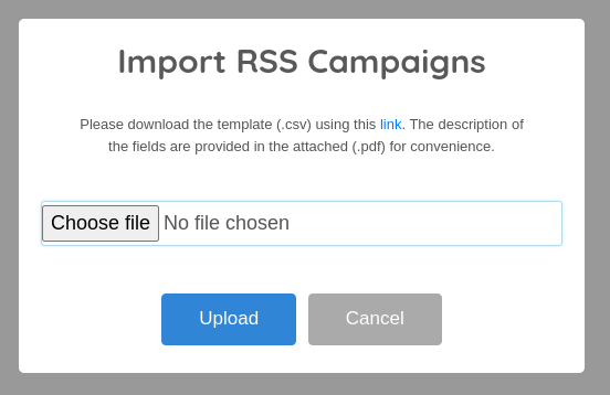 Import RSS Campaigns